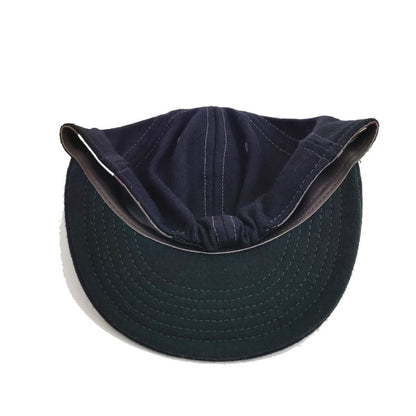 COOPERSTOWN BALL CAP / 1925 TUFTS UNIVERSITY/ WOOL FLANNEL / NAVY / 2.5 INCH SOFT VISOR / ELASTIC / EXCLUSIVE / MADE IN USA