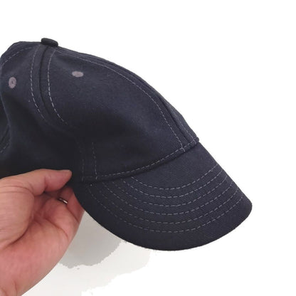 COOPERSTOWN BALL CAP / SOLID /  WOOL FLANNEL / NAVY / 2SIZE /  SOFT VISOR / ELASTIC / MADE IN USA