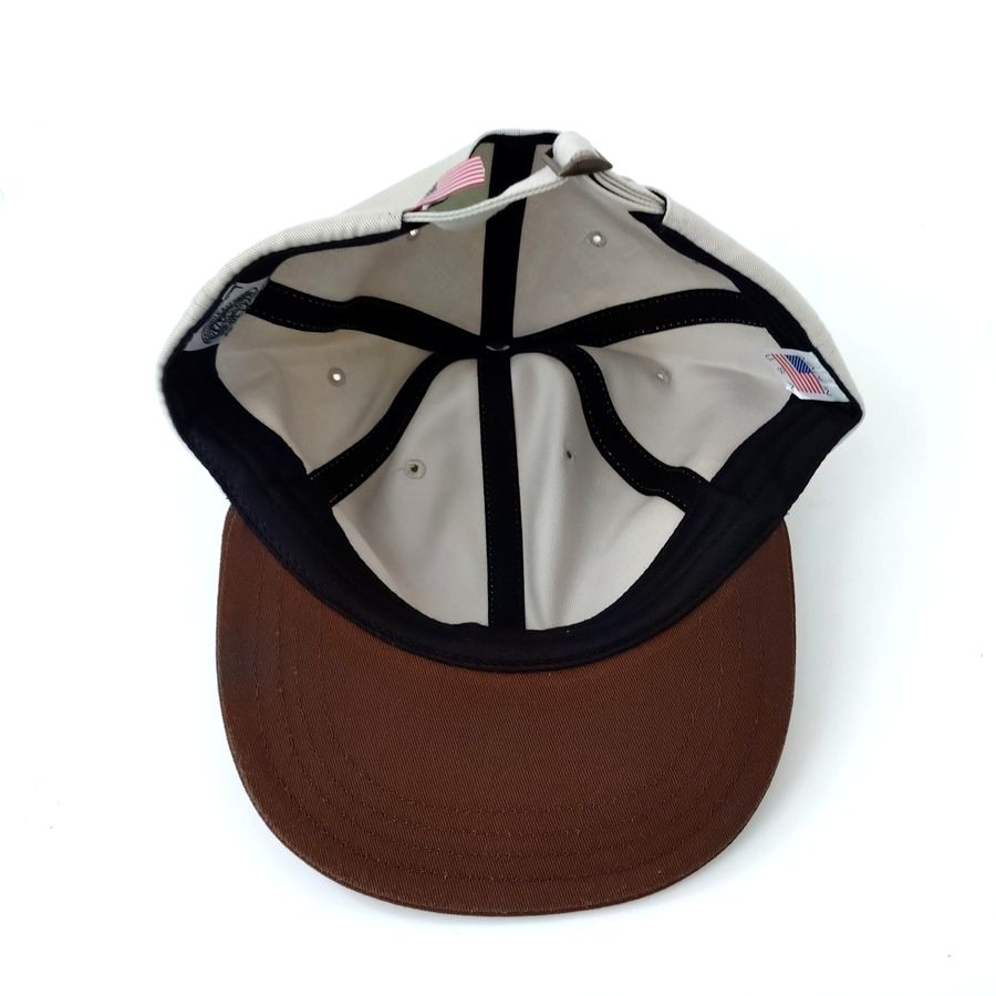COOPERSTOWN BALL CAP / STONE×BROWN /3 INCH BASEBALL CAP / HARD / MADE IN USA