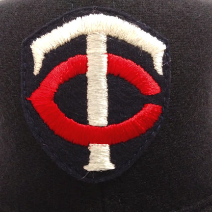 COOPERSTOWN BALL CAP / MINNESOTA TWINS / NAVY / VINTAGE PATCH / WOOL FLANNEL / LEATHER STRAP / MADE IN USA