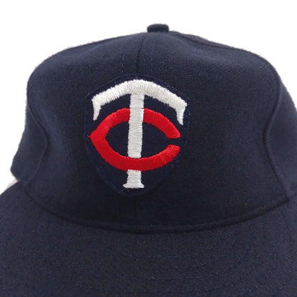 COOPERSTOWN BALL CAP / MINNESOTA TWINS / NAVY / VINTAGE PATCH / WOOL FLANNEL / LEATHER STRAP / MADE IN USA