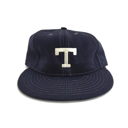 COOPERSTOWN BALL CAP / 1925 TUFTS UNIVERSITY/ WOOL FLANNEL / NAVY / 2.5 INCH SOFT VISOR / ELASTIC / EXCLUSIVE / MADE IN USA