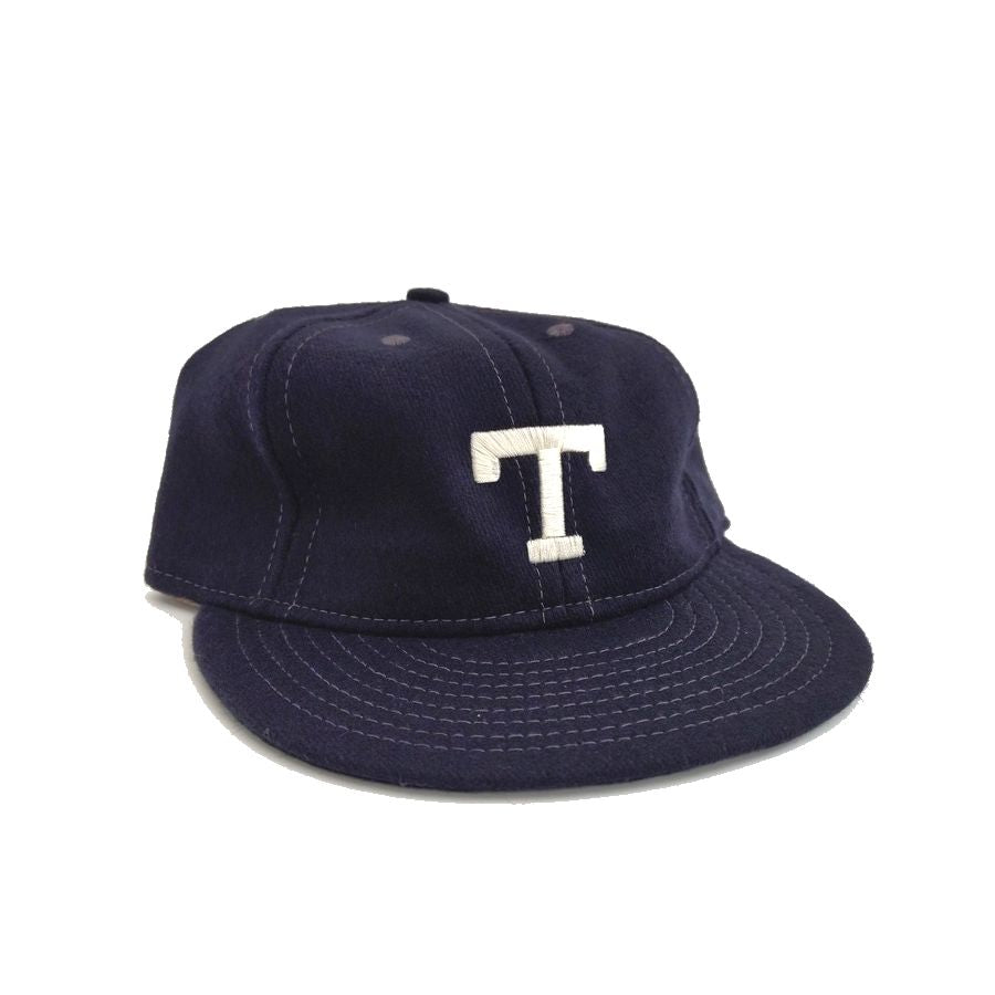 COOPERSTOWN BALL CAP / 1925 TUFTS UNIVERSITY/ WOOL FLANNEL / NAVY / 2.5 INCH SOFT VISOR / ELASTIC / EXCLUSIVE / MADE IN USA