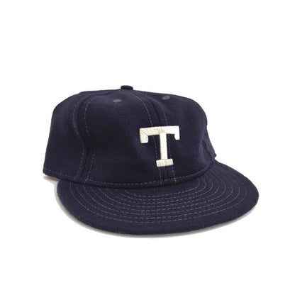 COOPERSTOWN BALL CAP / 1925 TUFTS UNIVERSITY/ WOOL FLANNEL / NAVY / 2.5 INCH SOFT VISOR / ELASTIC / EXCLUSIVE / MADE IN USA