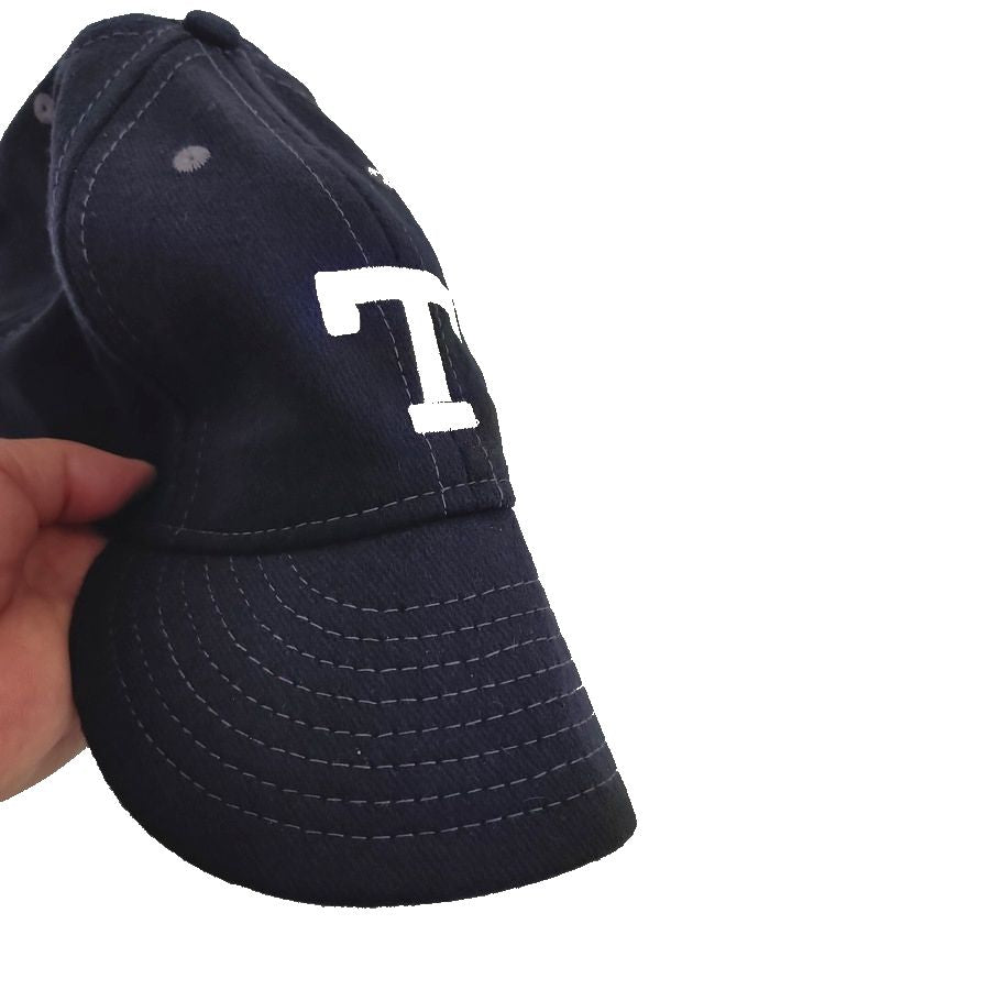 COOPERSTOWN BALL CAP / 1925 TUFTS UNIVERSITY/ WOOL FLANNEL / NAVY / 2.5 INCH SOFT VISOR / ELASTIC / EXCLUSIVE / MADE IN USA