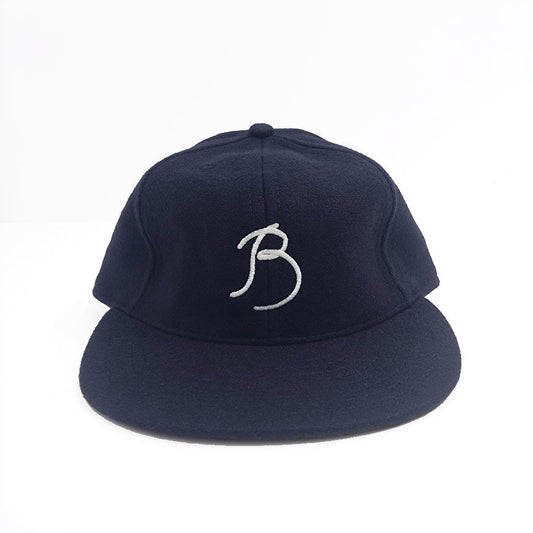 COOPERSTOWN BALL CAP / 1915 BROOKLYN TIP TOPS / NAVY / WOOL FLANNEL / LEATHER STRAP / MADE IN USA
