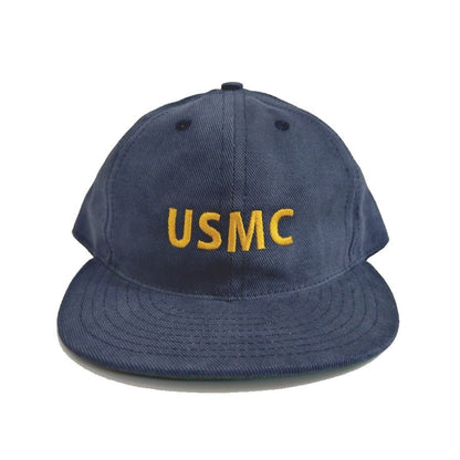 COOPERSTOWN BALL CAP / USMC / BEEFY BRUSHED BULL DENIM CAP / NAVY/ 12OZ / MADE IN USA
