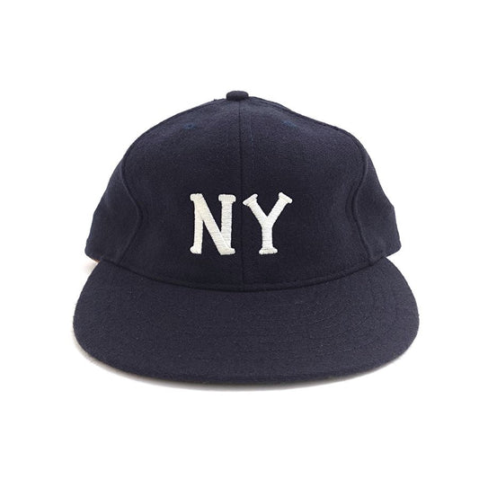 COOPERSTOWN BALL CAP / 1936 NEWYORK BLACK YANKEES  / NAVY / WOOL FLANNEL / LEATHER STRAP / MADE IN USA