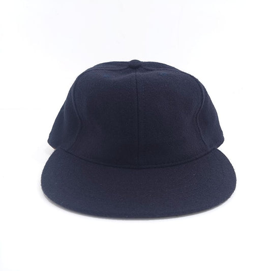 COOPERSTOWN BALL CAP / SOLID / NAVY / LEATHER STRAP / MADE IN USA