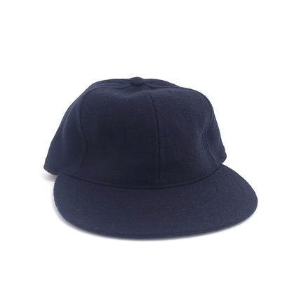 COOPERSTOWN BALL CAP / SOLID / NAVY / LEATHER STRAP / MADE IN USA